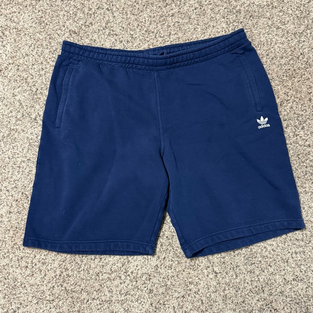Adidas Men's Trefoil Essentials Navy Blue Shorts